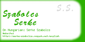 szabolcs serke business card